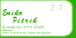 eniko pitrik business card